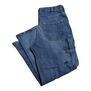 2000s Steve & Barry's 100% Cotton‎ Carpenter Pants Faded Jeans Men's 36x30 FLAWS